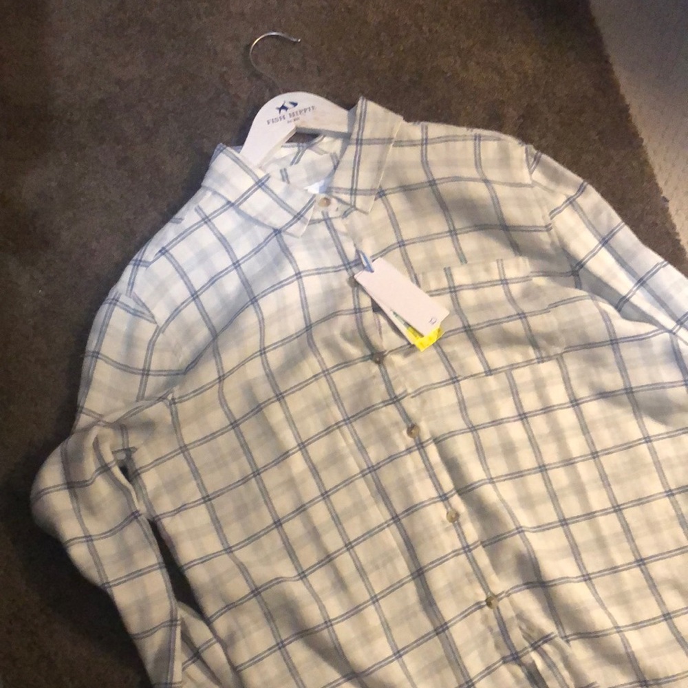 Southern Tide Blue and Gray Lightweight Shirt Jacket